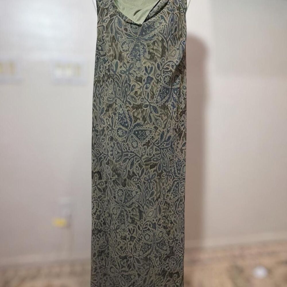 Vintage Made in USA Positive Attitude size 22 botanical maxi dress